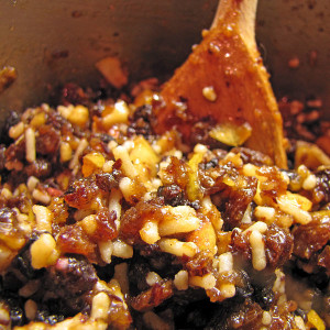 Mixing mincemeat for mince pies (Picture by Stuart Caie)