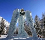 Man made ice tower