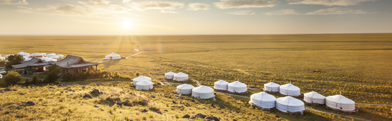image: Three Camel Lodge in the Gobi Desert in Mongolia